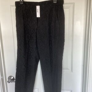 J. Crew Black Lace Ankle Pants